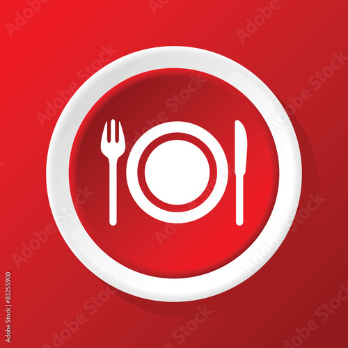 Snowflake icon on red