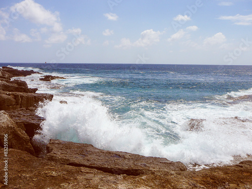 Retro look View of Punta Prima