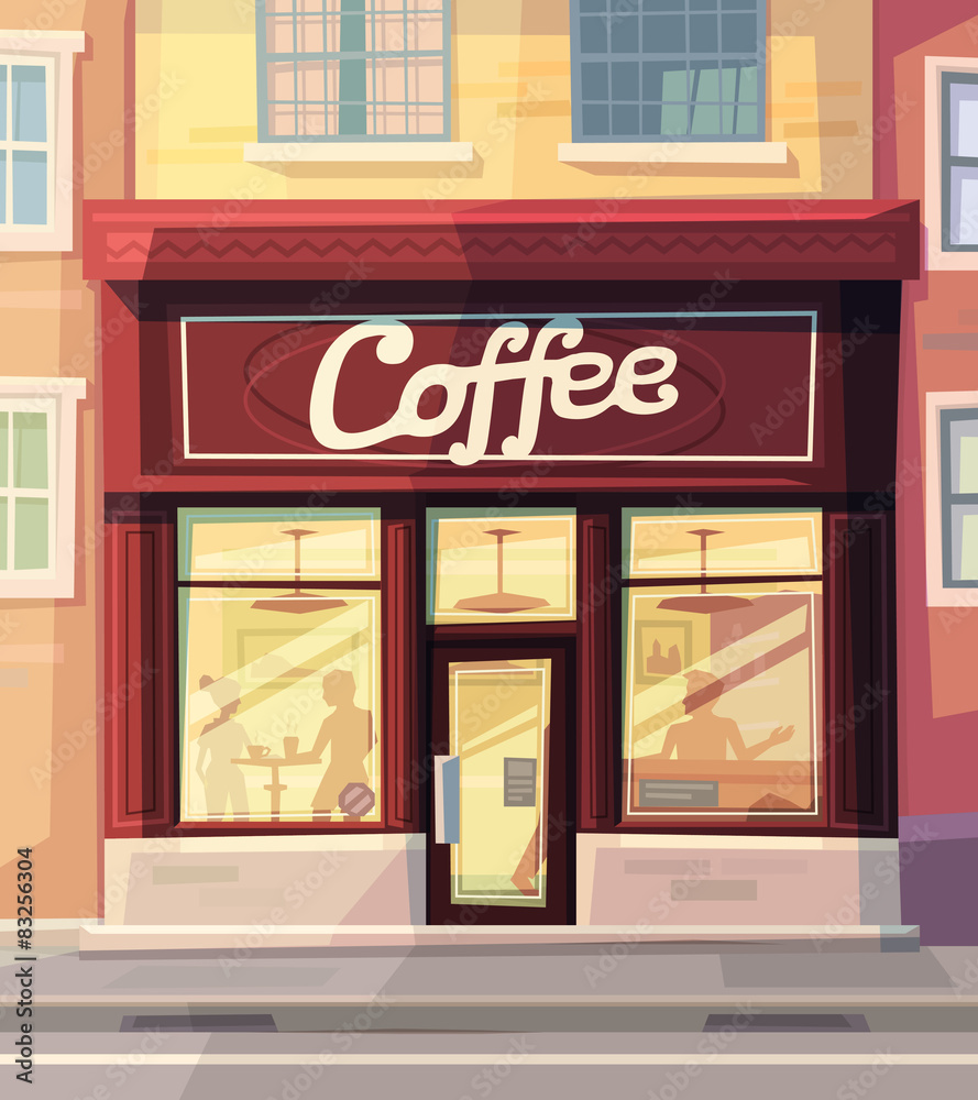 Coffee shop. Vector illustration.