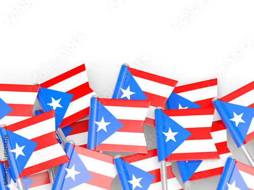 Flag pin of puerto rico