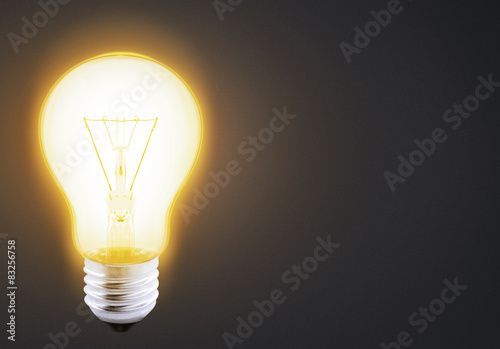 yellow warm light bulb
