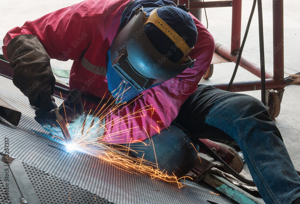 worker in constructing industry welding metal worker in constructing industry welding metal