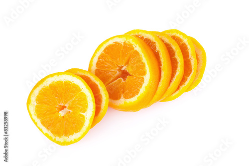 Orange on a white background