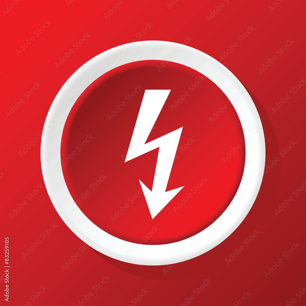 Snowflake icon on red Snowflake icon on red
