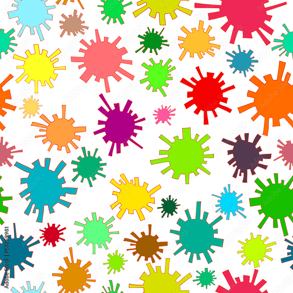 Colorful blots seamless pattern. Colorful blots seamless pattern.