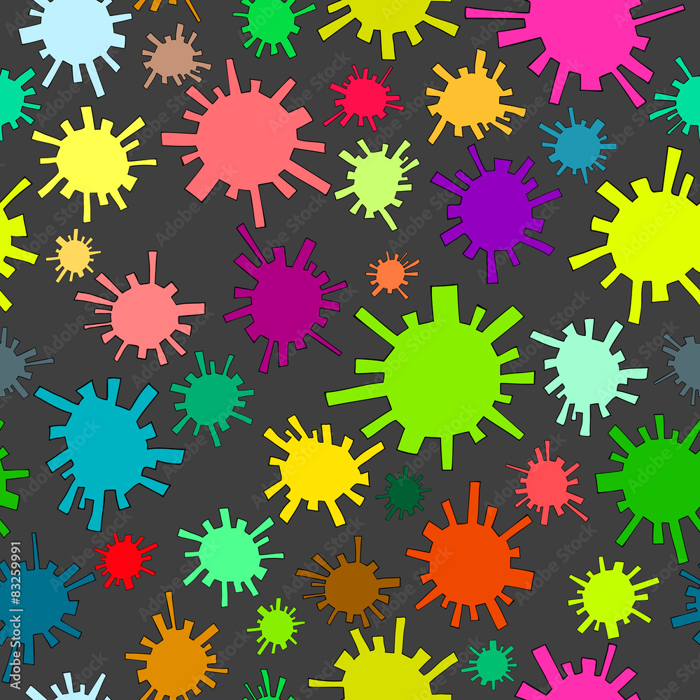 Colorful blots seamless pattern.