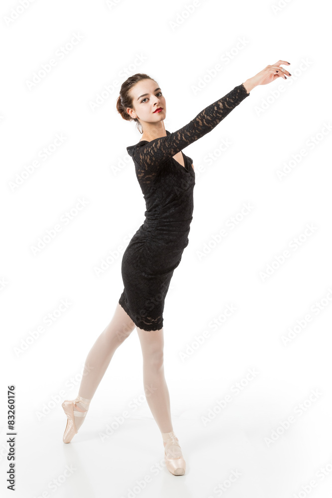 Obraz premium Young ballet dancer in elegant pose
