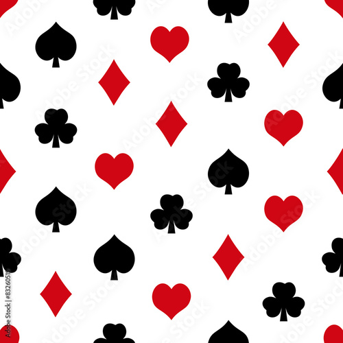 playing cards symbols set seamless pattern eps10