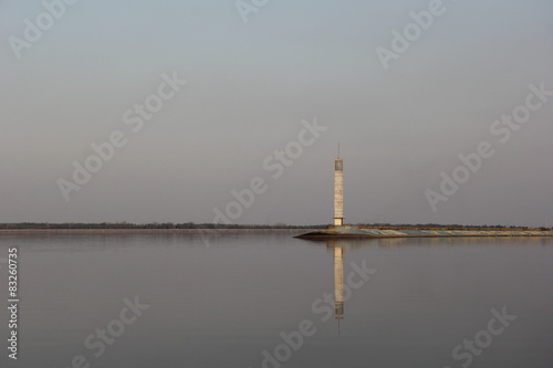 Lighthouse in kyiv lake which is called kyiv sea © nikole1