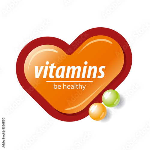 vector logo orange check mark vitamins