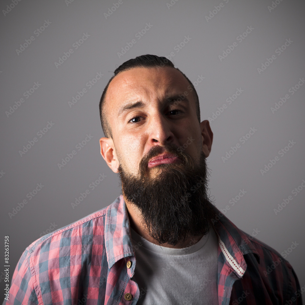 Obraz premium Hipster con cara de pena