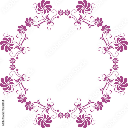 Floral purple circular element