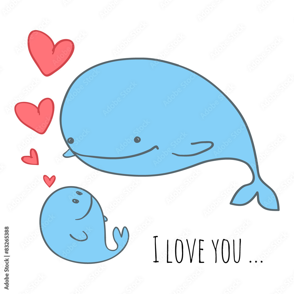 Naklejka premium Cute greeting card for Mother's Day.