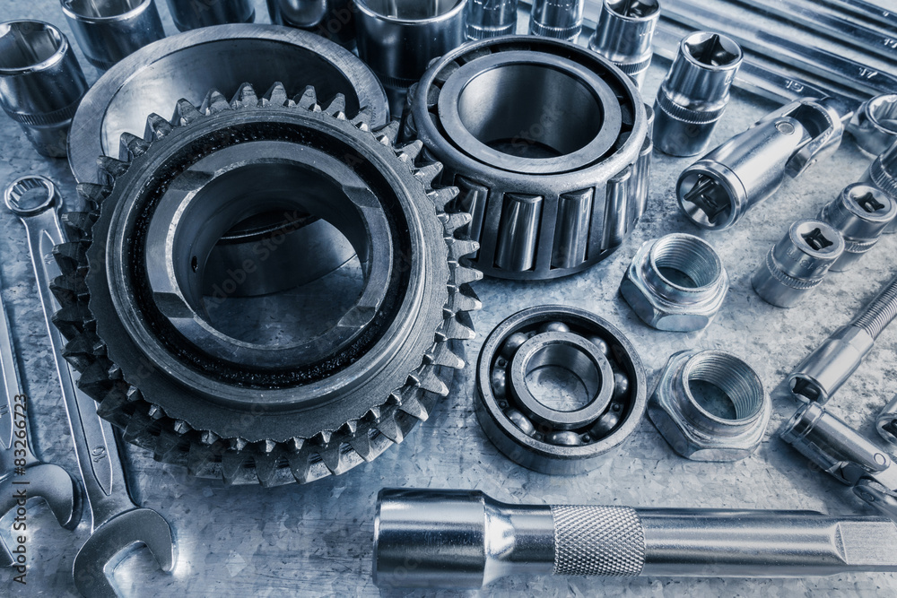 Obraz premium Car engine parts