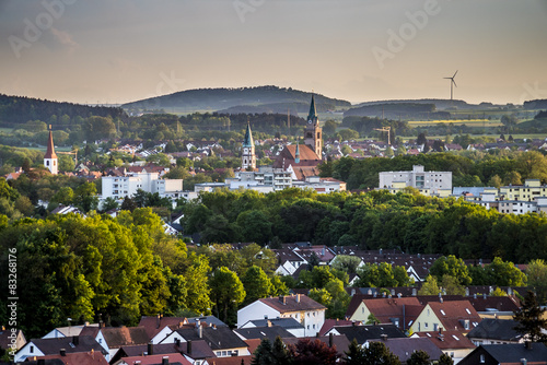 Neumarkt in der Oberpflalz in Bayern im Abendlicht photo