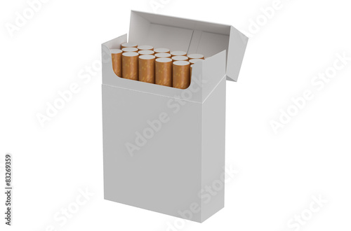 open pack of cigarettes photo