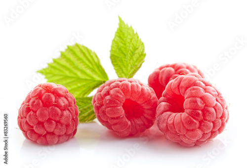 fresh organic raspberries
