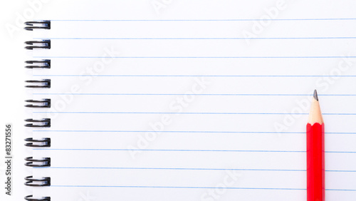 Obraz na płótnie White blank notebook page with copy space w salonie
