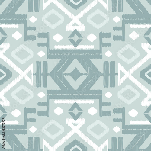 Vector silver gray ikat seamless pattern background