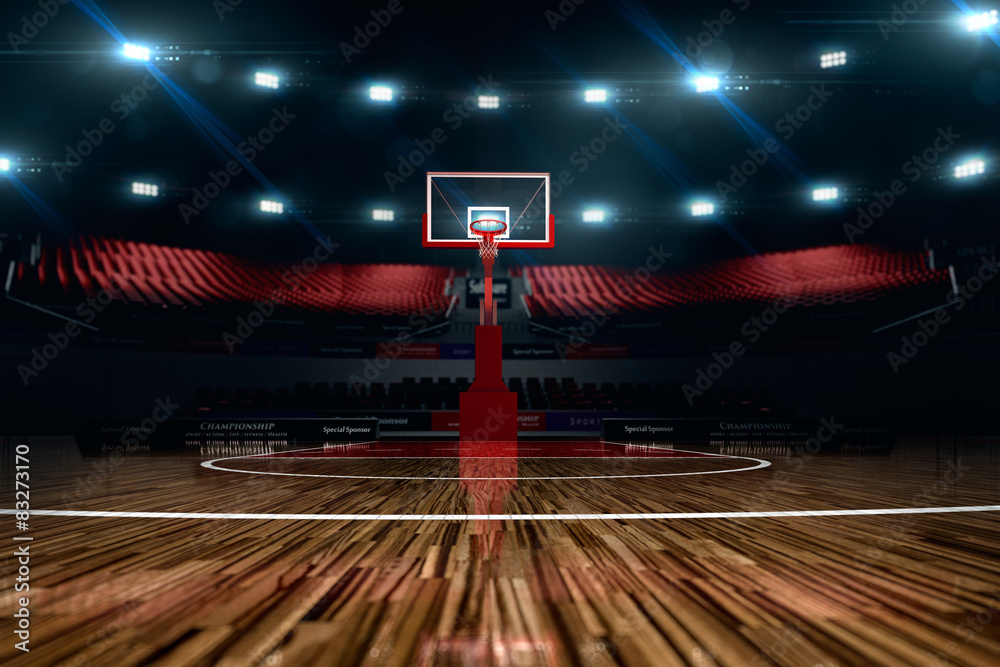 Basketball court. Sport arena. 