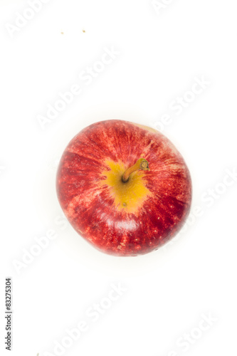 Close up of red apple isolated