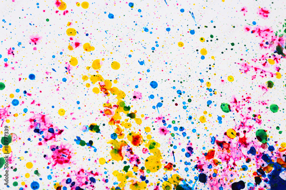Colorful splashes of paint as background Colorful splashes of paint as background