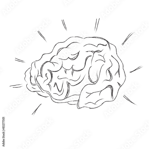 Human, brain, sketch, vector