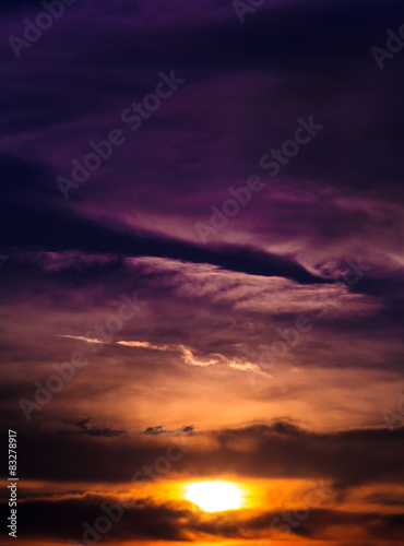 Dramatic sky. Dramatic sunset © EwaStudio