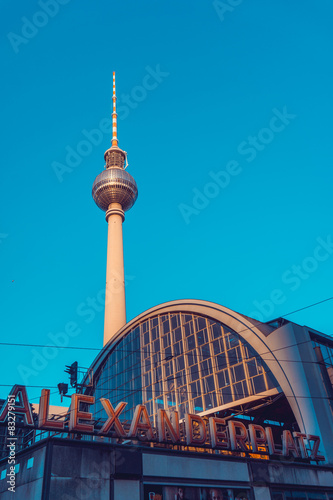 Railroad station Alexanderplatz in Berlin, Germany