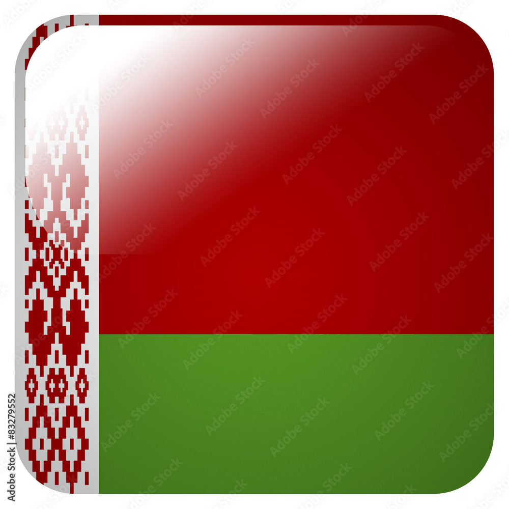 Glossy icon with flag of Belarus
