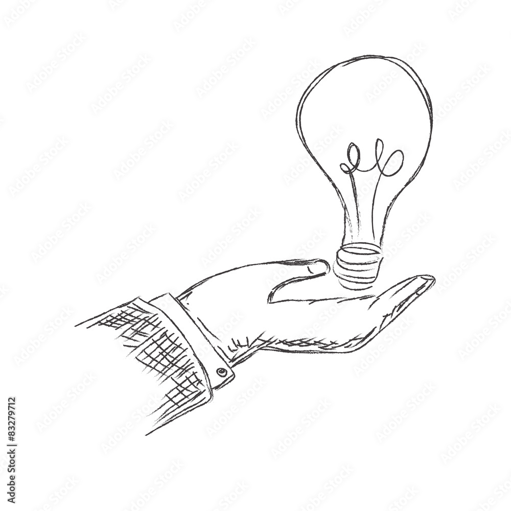 Hand Drawing Light Bulb Illustration Graphic by PadmaSanjaya