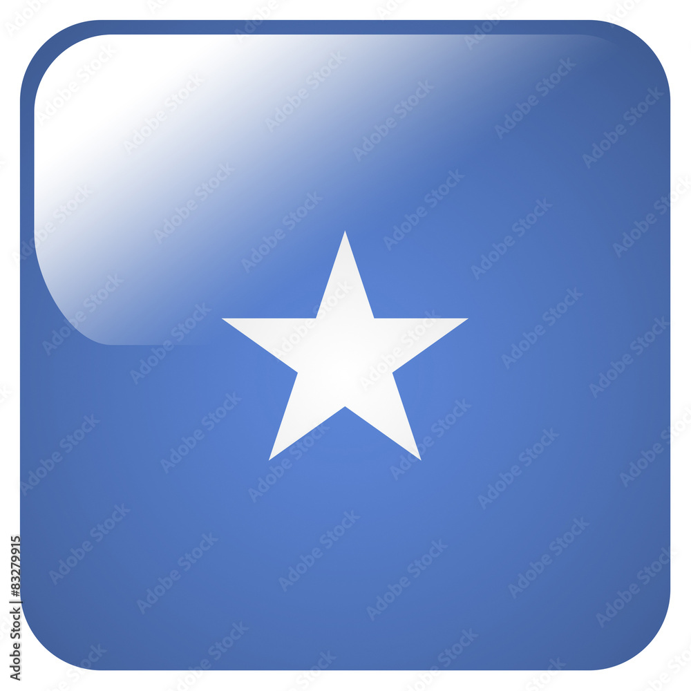 Glossy icon with flag of Somalia Glossy icon with flag of Somalia
