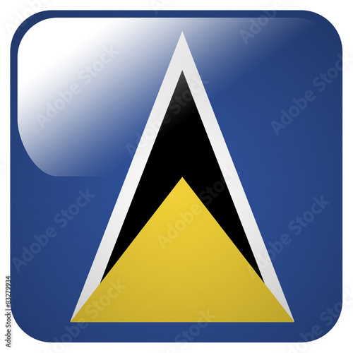 Glossy icon with flag of St Lucia