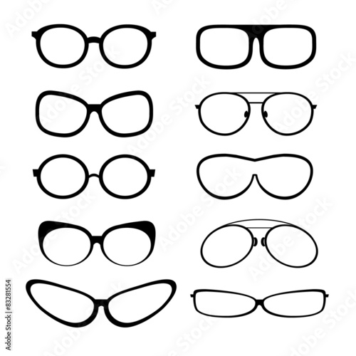 Black Glasses and Sunglasses with simple design