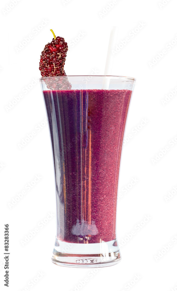 mulberry juice extract in curve shape isolated on white mulberry juice extract in curve shape isolated on white