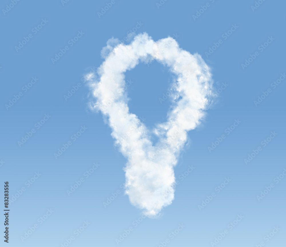 Cloud in the shape of a bulb Cloud in the shape of a bulb