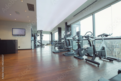 Modern gym interior