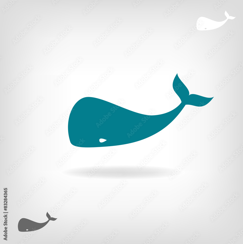 Vector image of a big whale. Vector image of a big whale.