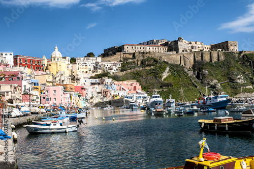 procida,scorcio della corricella e terra murata photo