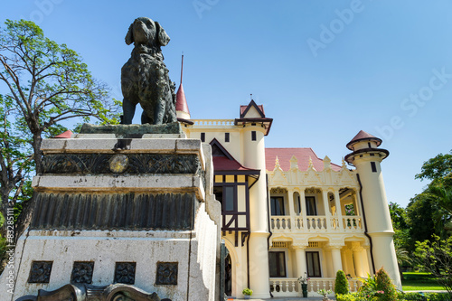 Dog bronze statue in Sanamchan palace photo