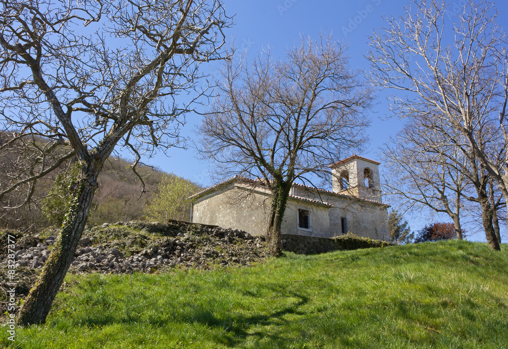 Old Little Church on the Slovenian Karst Old Little Church on the Slovenian Karst