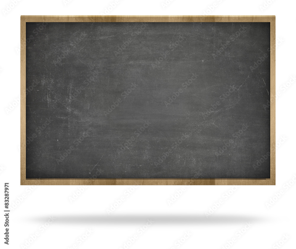Black blank blackboard with wooden frame Black blank blackboard with wooden frame