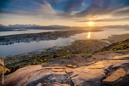 Midnight Sun in Tromso, Norway. photo