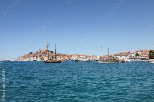 Ships anchored in Rovinj