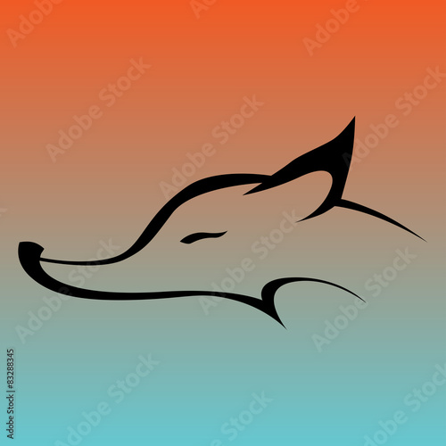 Fox sign in curve lines