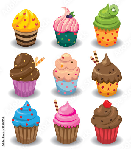 Cupcakes set