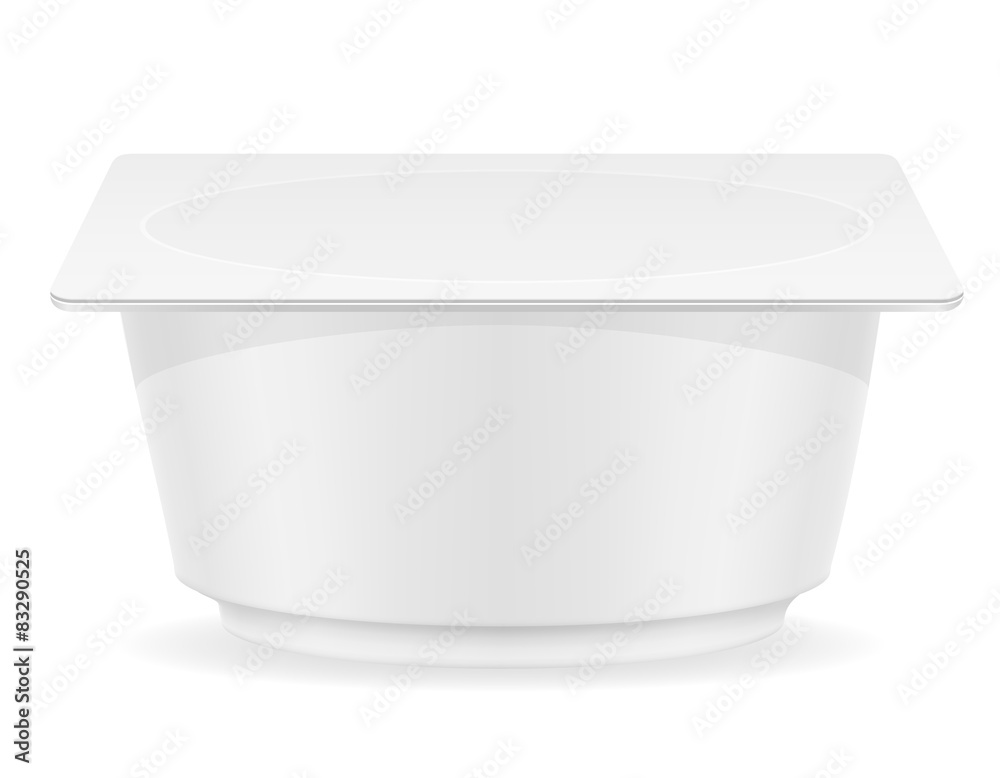 white plastic container of yogurt vector illustration white plastic container of yogurt vector illustration