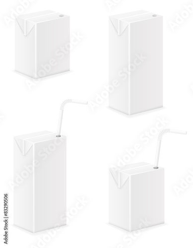 white package with juice vector illustration