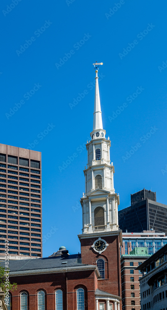 Old Church Steeple in Boston