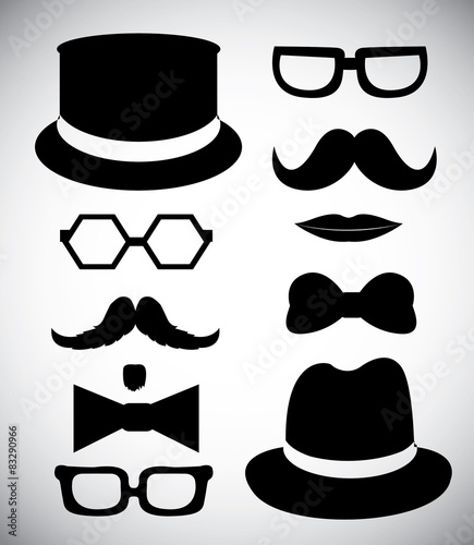 Hipster style silhouette